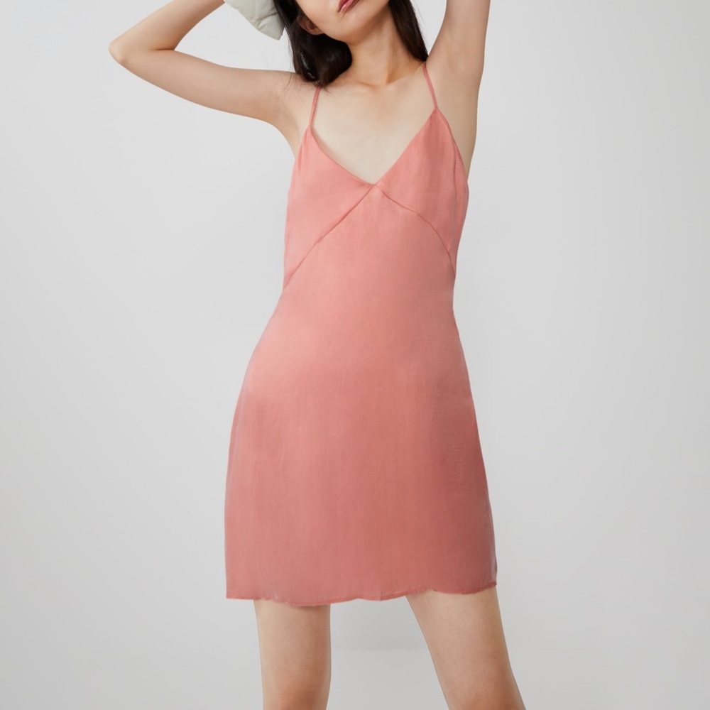 Zara Flowing Mini Dress with Double V Back